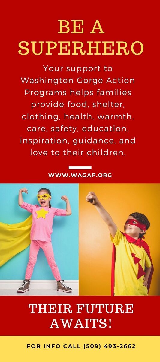 Superhero Donation Rack Card